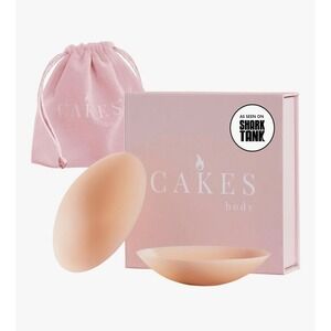 CAKES Body Silicone Nipple Covers Reusable Non-Adhesive Inserts with Pouch Pink